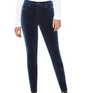 Well Worn High-Rise Luxe Velvet Tapered Pant Ink Blue